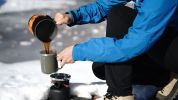 Backpacking Stove with 1.4 Liter Pot; WILD-WIND X4N Portable Camping Stove; and