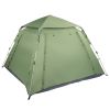 Quick Open Four-Person Family Tent, Green 