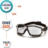Pack of 300 Anti-Fog Safety Glasses with Foam Padding in Bulk. Anti Scratch.