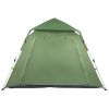 Quick Open Four-Person Family Tent, Green 