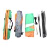 Double Door Camping Dome Tent in Orange and Green for 2-Person Use