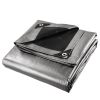12x20ft Heavy Duty Poly Tarp - Silver+Black for Camping & Outdoor Use