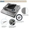 12x16ft Heavy Duty Poly Tarp - Silver+Black for Camping & Outdoor Use