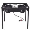 Double Burner Outdoor Stove BBQ Grill with 150000 BTU Capacity