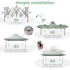 13 x 13 Feet Pop-Up Patio Canopy Tent with Shelter & Wheeled Bag