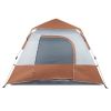 Spring Quick Opening Four-Person Family Tent, Brown 
