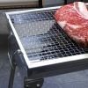 Portable Charcoal Grill Stainless Steel Folding Outdoor BBQ Grill for Backyard