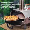 Stainless Steel Pizza Oven Outdoor 12" Automatic Rotatable Pizza Ovens,Portable