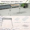 Portable Charcoal Grill Stainless Steel Folding Outdoor BBQ Grill for Backyard