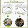 Fish Cleaning Table with 2 Sinks and 360 degree Rotatable Faucet