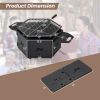 Portable Charcoal Grill Stove with Rotatable and Foldable Design