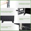 Black Iron Panel Camping Stove with Chimney - 77.54149cm