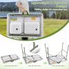 Fish Cleaning Table with 2 Sinks and 360 degree Rotatable Faucet