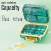 Blue Medicine Pill Organizer Travel Cute Pill Container Small Pill Box for