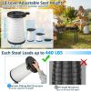 Folding Camping Table Set with Retractable LED Stools - 3 Piece