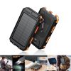10000mAh Portable Fast Charging Power Bank with Solar Charging & Flashlight
