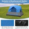 Outdoor Camping Tent with Removable Floor Mat for 3-Person Shelter