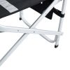 1-piece Padded Folding Outdoor Chair with Side Table and Storage Pockets