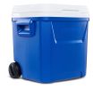 Laguna Ice Chest Cooler with Wheels - 60 Qt Blue
