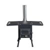 Wood Camping Stove Black 57.5x31x37cm
