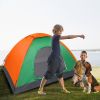 Waterproof Camping Dome Tent for Hiking and Survival - Orange & Green