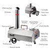 Semi-Auto Silver 12 Outdoor Pizza Oven Portable Wood Fired Pizza Oven Outdoor