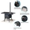 Wood Camping Stove Black 57.5x31x37cm