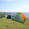 Waterproof Camping Dome Tent for Hiking and Survival - Orange & Green