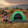 Waterproof Camping Dome Tent for Hiking and Survival - Orange & Green