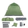 Quick Open Four-Person Family Tent, Green 