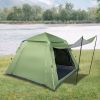 Quick Open Four-Person Family Tent, Green 