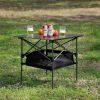 Folding Outdoor Table with Carrying Bag – Lightweight Aluminum, Rollup Design