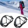1pair Traction Cleats Iron Chain Anti-skid Shoe Cover for Climbing & Hiking