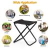 Foldable Camping Stool Portable Travel Chair 275.6LBS Load for Camping Fishing