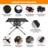Portable Folding Camping Table Foldable Beach Table Aluminum Alloy Frame with 2