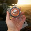 Portable Compass With Ruler Scale For Scout Hiking Camping Boating;