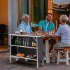 Folding Camping Table with 2Tier Open Shelves for Outdoor BBQ