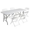 6ft Portable Folding Table for Camping, Picnics, and Parties
