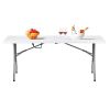 6ft Portable Folding Table for Camping, Picnics, and Parties