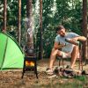 Wood Camping Stove for Outdoor Cooking and Heating