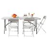 6ft Portable Folding Table for Camping, Picnics, and Parties