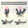 Folding Camping Cot; Sleeping Bed Portable with Carry Bag; Outdoor Camp Cot for