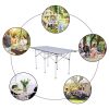 Portable Folding Lightweight Aluminum Camping Picnic Table for 4 to 6 Compact
