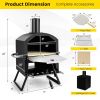 2-Layer Pizza Oven with Removable Cooking Rack 