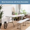 Portable Picnic Folding Bench with Carrying Handle - 6 Feet Long