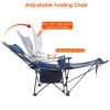 Foldable Camping Chair 330LBS Load Heavy Duty Steel Lawn Chair Collapsible