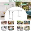 Height Adjustable Folding Table for Camping and Outdoor Events