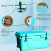 Hot Selling Blue color 65QT Outdoor cooler fish ice chest Box 2022 Popular
