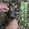 Fixed Blade Camping Knife with Rotatable Sheath 4.1 Inch Stainless Steel