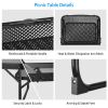 Foldable Camping Table Collapsible Picnic Aluminum Alloy Grill Stand 88LBS Max